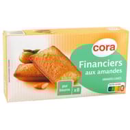 Cora financiers aux amandes pur beurre x8 200g
