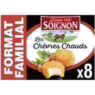 Soignon les chèvres chauds à dorer format familial 8x25g soit 200g