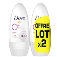 Dove 0% déodorant invisble care 2x50ml