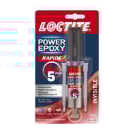 LOCTITE colle power epoxy - rapide en 5 min invisible - seringue 11 ml