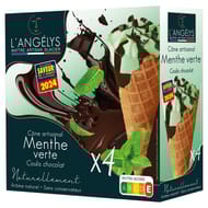 L'Angelys cône artisanal menthe verte coulis chocolat x4 280g