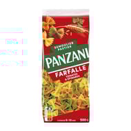 Panzani pâtes fantaisies farfalle épinards tomate 500g