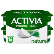 Activia lait fermenté nature au bifidus 16x125g
