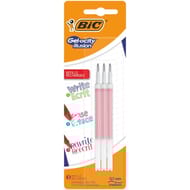 BIC Gel-ocity Illusion Recharges Stylo Gel Effaçable Pointe Moyenne (0,7 mm) - Rouge, Blister de 3