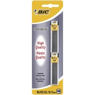 Bic mines critérium 2 étuis de 12 mines hb 0.7 mm
