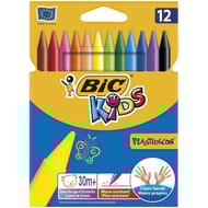 Bic 12 craies rondes platstidécor étui carton couleurs assorties
