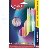 Crayons de couleur bois nightfall x18 promo boîte carton