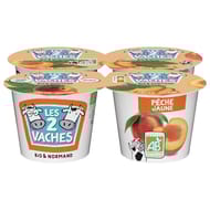 Les 2 vaches brasse bio pêche 4x115G