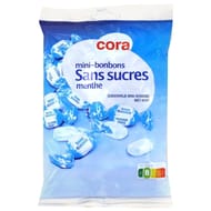 Cora mini bonbons sans sucres parfum menthe 150g
