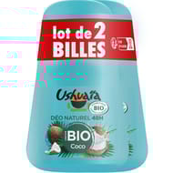 Ushuaia bio cosmosorg déodorant roll on 50ml lot de 2  coco