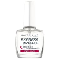 Gemey maybelline express manucure vernis sérum de croissance 22 ongles courts