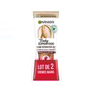 Garnier body superfood crème mains beurre de cacao lot de 2 x 75 ml