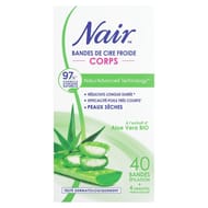 Nair bande de cire froide corps aloé vera x40