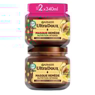 Garnier ultra doux masque remède nutrition intense avocat karité lot 2x 340ml