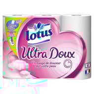Lotus papier toilette blanc ultra doux aquatube x6 rouleaux