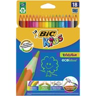 Bic kids évolution étui carton suspendu x18 couleurs assorties