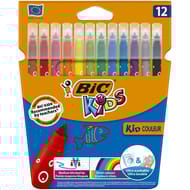 Bic kids kid 12 feutres couleur étui carton encre lavable