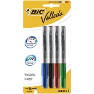 Bic 4 feutres velleda pointe moyenne noir bleu rouge vert