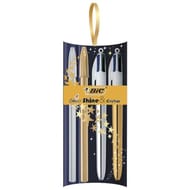 Bic étui de 4 stylos bille 4 couleurs et cristal celebrate