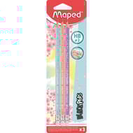 Maped crayon graphite pastel embout gomme hb x3 blister