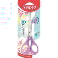 Ciseaux symetriques sensoft 16 cm anneaux souples coloris pastels