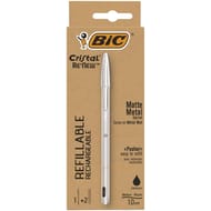 Bic stylo-bille cristal renew noir + 2 recharges