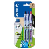 B2P gel x3 (noir, bleu et rouge), blister 100% carton