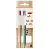 Bic 4 couleurs wood x2