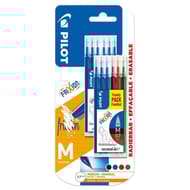 2 etui 6 recharges frixion ball/ clicker (6 bleu+ 6ass)