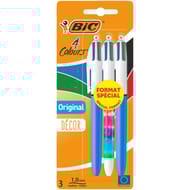 Bic 2 stylos 4 couleurs meidum et 1 stylo 4 couleur tie dye x3