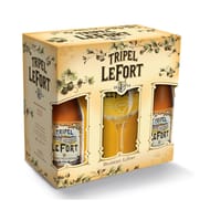 Coffret Lefort triple 4x33cl Vol.8.8% + 1 verre