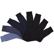 8 paires de mi chaussettes unies/chinées/moulinées homme Influx Basic NOIR/ MARINE T39/42