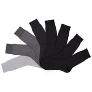 8 paires de mi chaussettes unies/chinées/moulinées homme Influx Basic NOIR/ ANTHRACITE T43/46