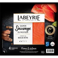 Labeyrie saumon fumé sauvage du Pacifique 4 tranches 110g