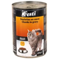 Festy boulettes sauce volaille pour chat 400g