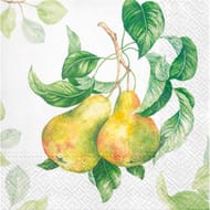 20 serviettes 33x33cm poirier