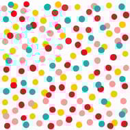 20 serviettes 33x33cm dots confettis multicolore