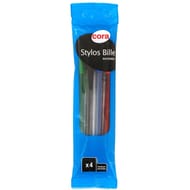 Cora - 4 stylos bille assortis