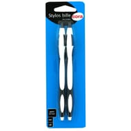 Cora - 2 stylos rétractables noirs