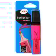 Cora 1 surligneur rose plat pointe biseautee
