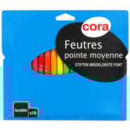 Cora - 18 feutres pointe moyenne
