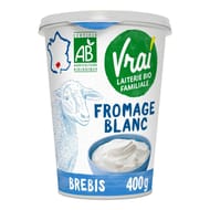 Vrai fromage blanc bio lait de brebis 400g