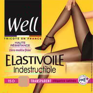 Collant transparent indestructible 15D  élastivoile WELL BEIGE ELEGANT T1