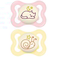 Mam sucette supreme nuit - 2-6 mois - silicone  x2