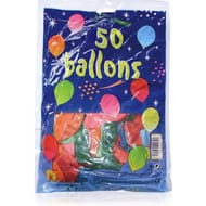 Sachet de 50 ballons multicolores
