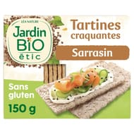 Jardin bio étic tartines au sarrasin sans gluten bio 150g