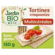 Jardin bio étic tartines multicéréales sans gluten bio 150g
