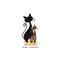 Duo de chats " sunshine" 12.5 x h. 25 cm