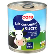 Cora lait entier concentré sucré boîte 397g