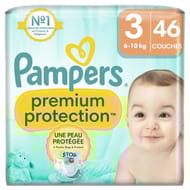 Pampers premium protection couches taille 3  6/10kg x46